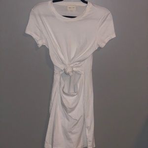 cute white tied urban outfitters t-shirt dress